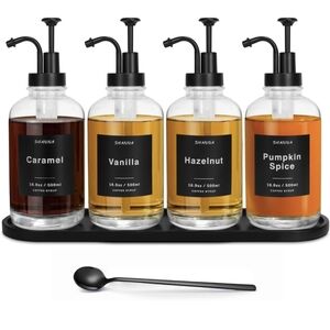 NIB Coffee Syrup Dispenser for Coffee Bar 4Pack